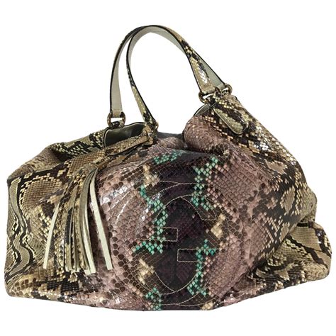 gucci princetown python bag|Gucci python handbag.